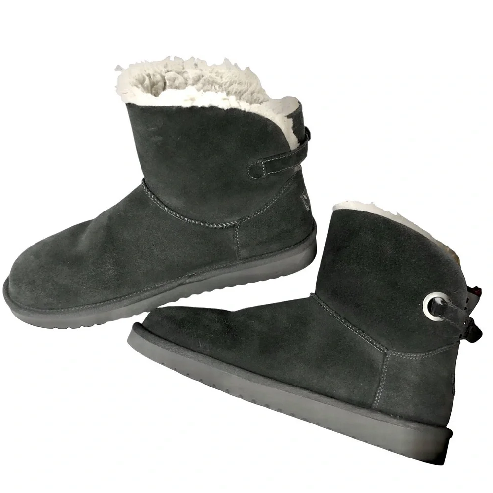 Koolaburra by UGG Grey Suede Winter Boots size 10